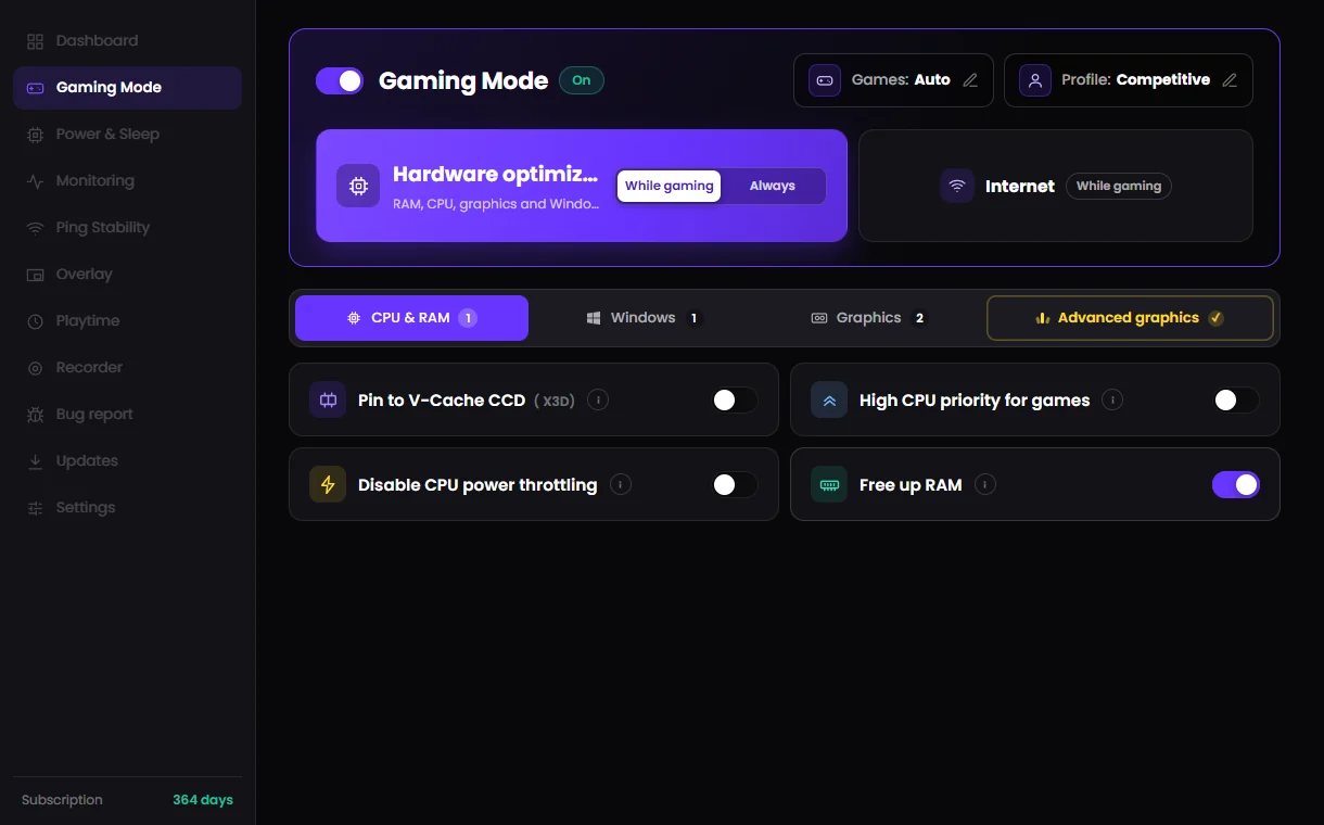 Phoenix Guardian gaming tab