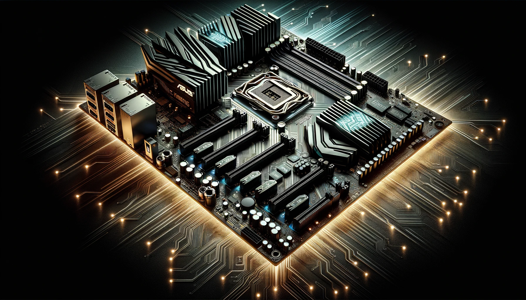 عکس هوش مصنوعی از بررسی مادربرد Z790 TUF
